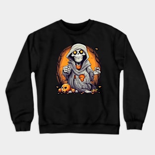 Eerie Halloween Ghoul Art - Spooky Season Delight Crewneck Sweatshirt